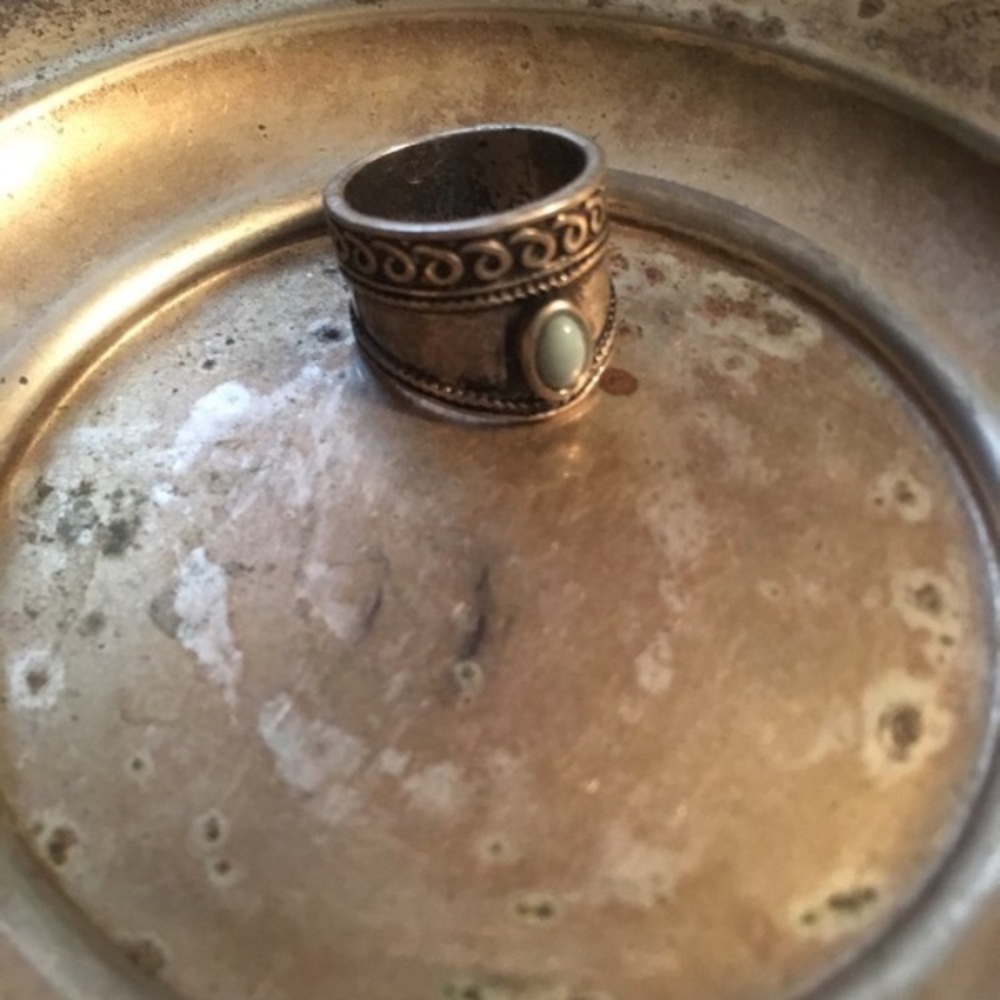Silver and turquoise ring